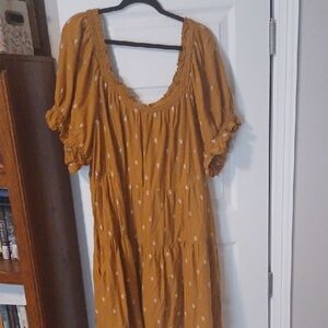 Old Navy Mustard Midi Dress